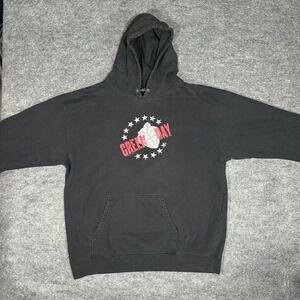 Green Day Y2k Hoodie Men's XXL Black Rock Band Grenade Logo Punk